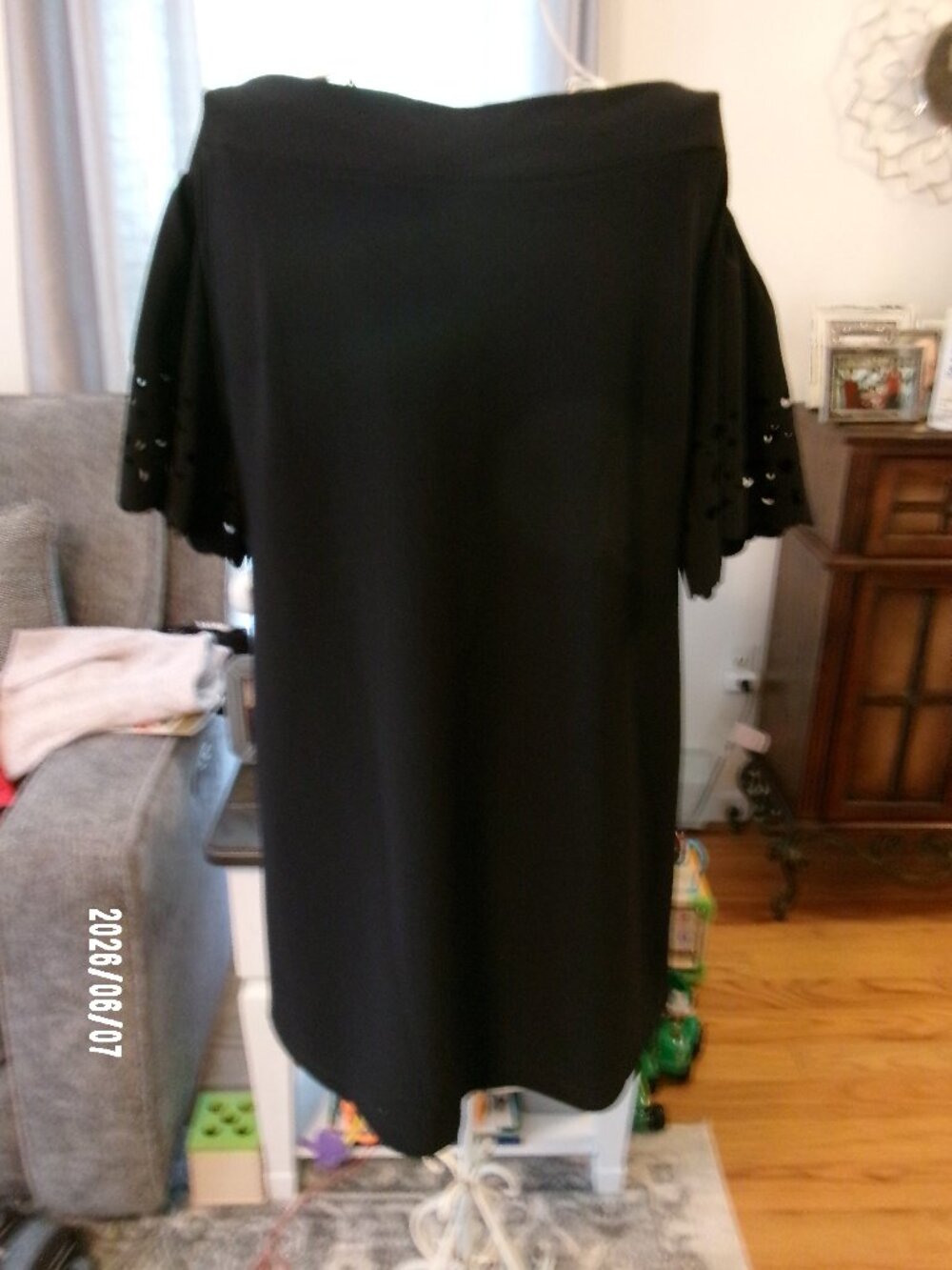 Boston Proper Nylon Scuba Dress Womens Black Cut Out Stretch Casual Party LARGE